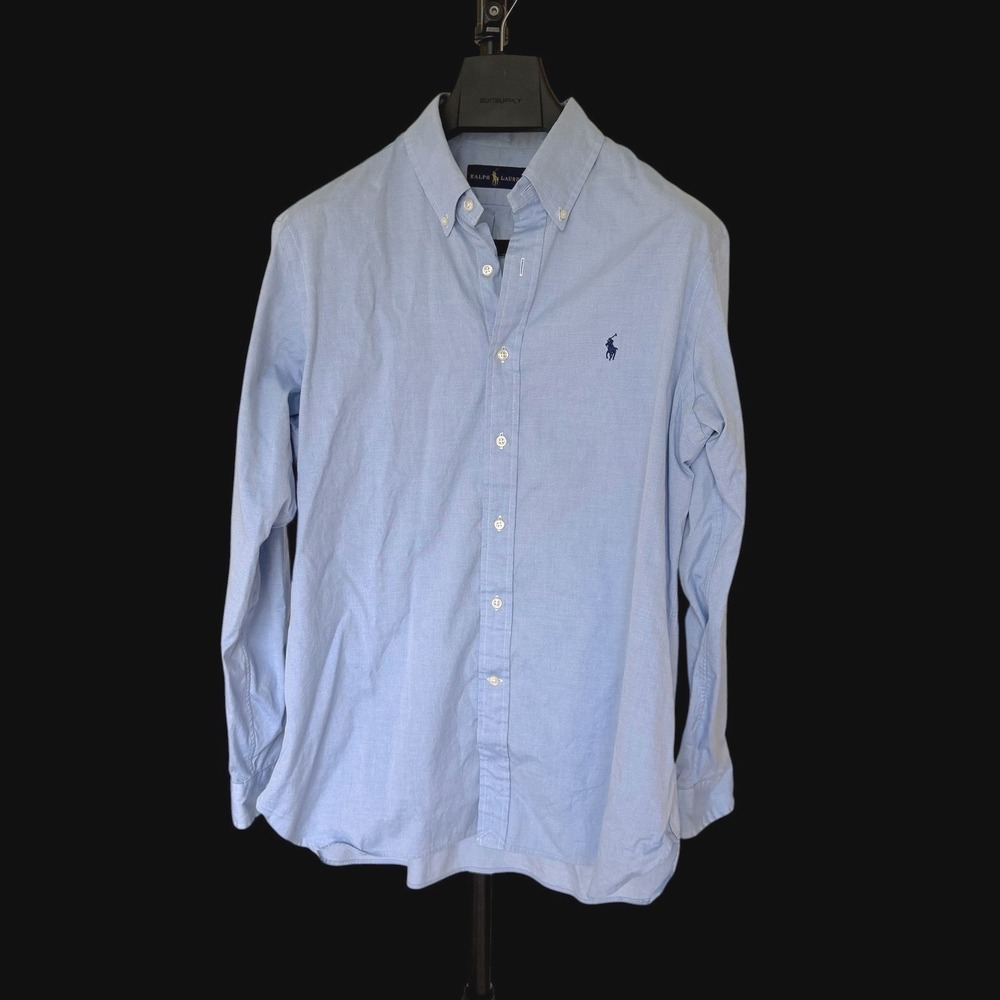 Ralph Lauren Light Blue Oxford Button Down Shirt 16.5 34/35 Long Sleeve